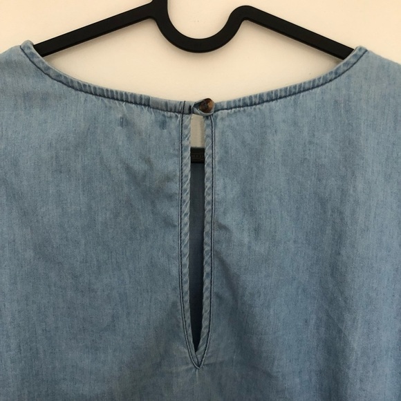 𝅺Charlotte Russe Bell Sleeved Chambray Denim Shirt - Picture 7 of 12